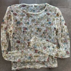 Vantage Fair Floral Long Sleeve Top - Multicolor